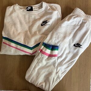 Nike Sweatsuit with Colorful Stripes